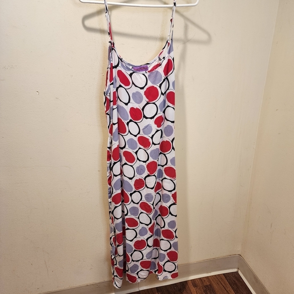 Do Not Disturb Graphic Novelty Print Strappy  Dress Size XL